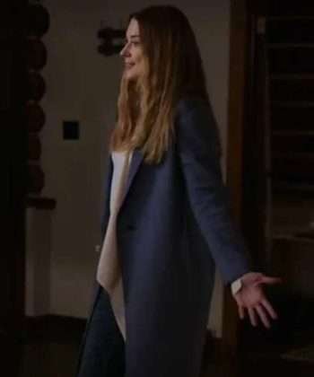 Virgin River Season 2 Alexandra Breckenridge Blue Wool Coat
