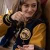 Ella Purnell Yellowjackets (2021) Blue and Yellow Varsity Jacket