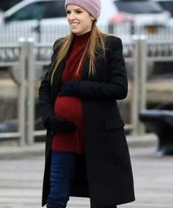 TV Series Love Life Anna Kendrick Black Wool Coat