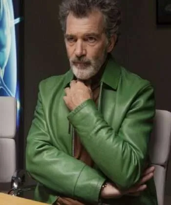 Pain and Glory Salvador Mallo Green Leather Jacket