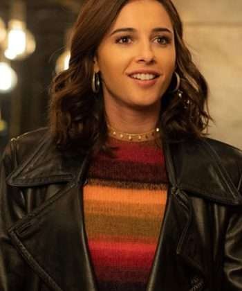 Charlies Angels Naomi Scott Black Leather Coat