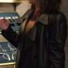 Charlies Angels Movie Elena Houghlin Black Leather Trench Coat