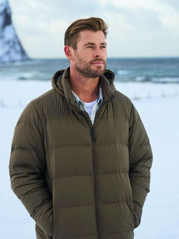 Chris Hemsworth Limitless Green Hooded Jacket Limitless Chris Hemsworth Green Puffer Jacket