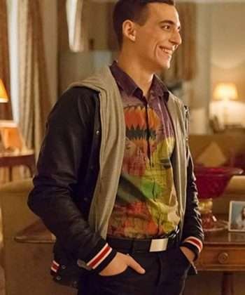 Miguel Herrán TV Series Elite Black Leather Jacket