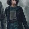 Lou (2022) Hannah Black Cotton Hooded Jacket