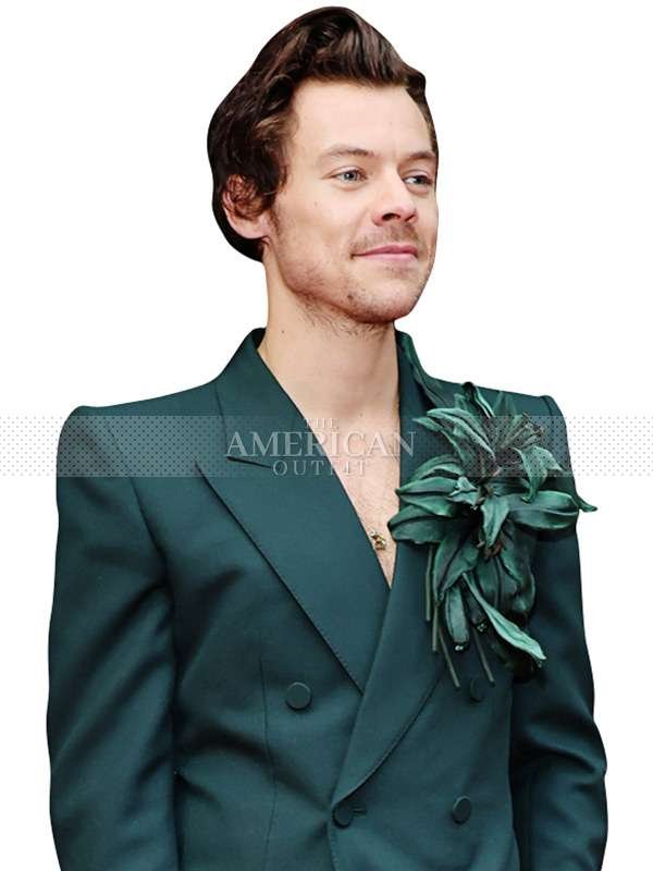 Harry Styles My Policeman (2022) Event Night Green Suit
