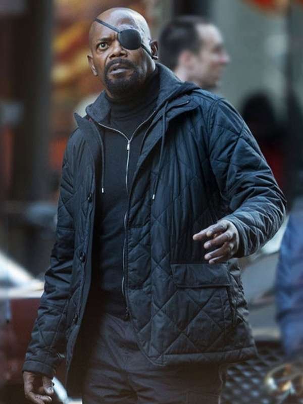 Samuel L. Jackson Spider-Man Far From Home Black Jacket