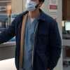 New Amsterdam Ryan Eggold Blue Cotton Jacket