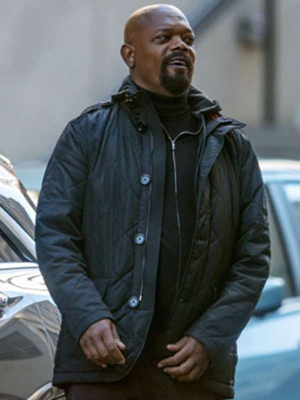 Nick Fury Spider-Man Far From Home Black Cotton Jacket