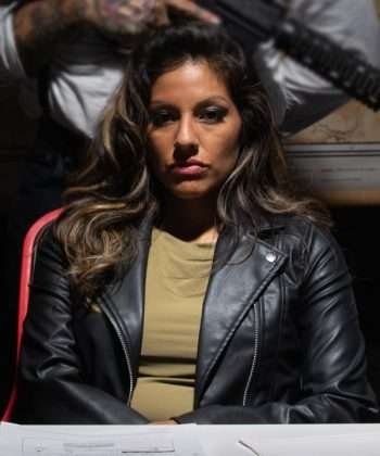 Liza Mueller Section Eight Movie Black Biker Leather Jacket