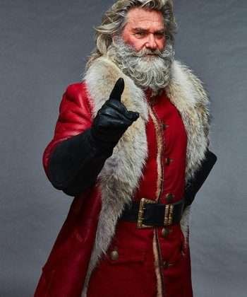 Santa Claus The Christmas Chronicles Movie Red Shearling Coat