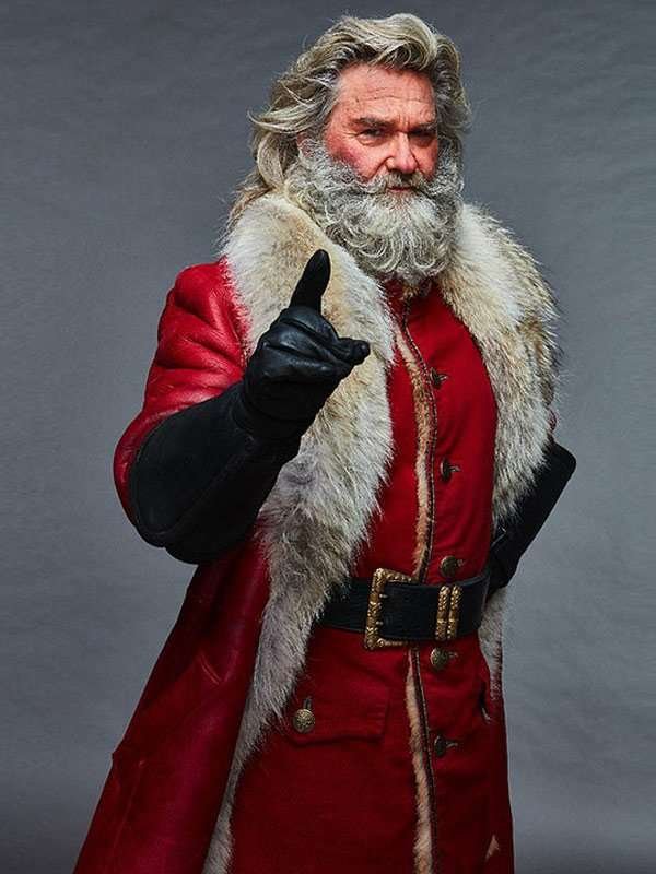 Santa Claus The Christmas Chronicles Movie Red Shearling Coat