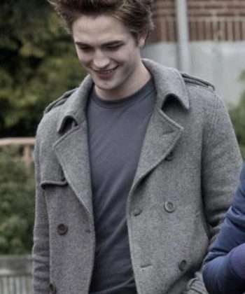 Robert Pattinson Twilight Edward Cullen Wool Pea Coat