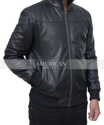 Allied Movie Brad Pitt Black Leather Jacket