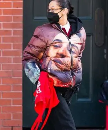 Bella Hadid Taxi Driver Puffer Jacket