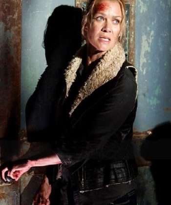 TV Series The Walking Dead Andrea Shearling Leather Vest