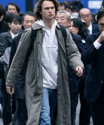 Tokyo Vice Ansel Elgort Grey Trench Coat