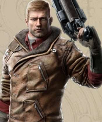 Wolfenstein The New Order B J Blazkowicz Brown Jacket