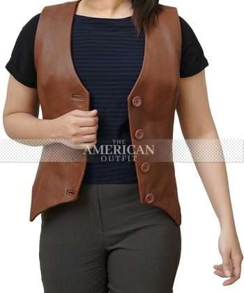 Daisy Duke Brown Leather Vest