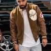 Drake Brown Varsity Real Leather Jacket