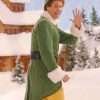 Will Ferrell Elf Movie Green Christmas Wool Coat