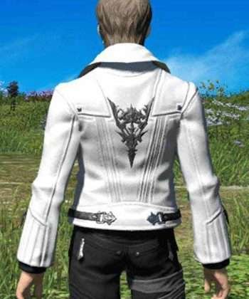 Scion Adventurers Video Game Final Fantasy XIV White Biker Leather Jacket