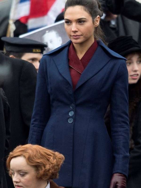 Gal Gadot Wonder Woman Movie Blue Coat