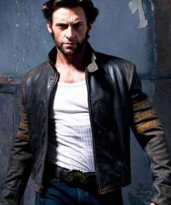 Hugh Jackman Men’s Vintage Biker X-Men Origins Wolverine Brown Leather Jacket
