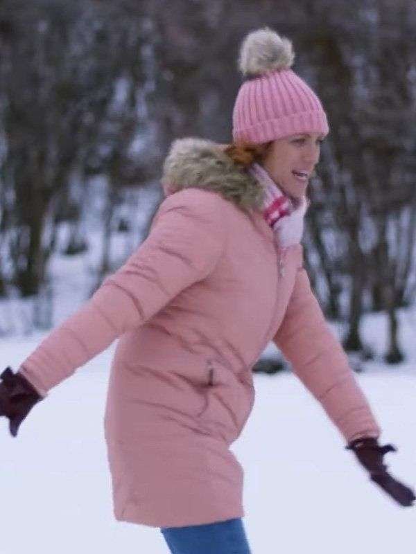 Brittany Snow Movie Christmas with the Campbells Pink Jacket
