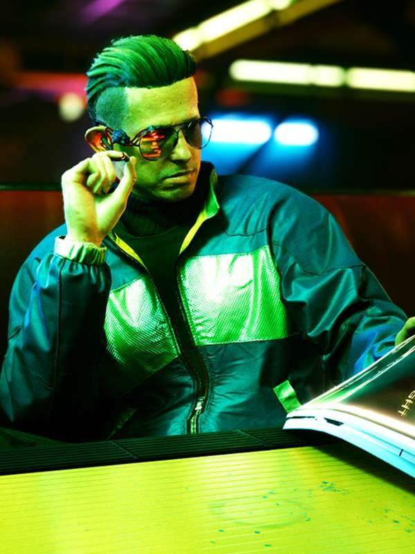 Cyberpunk 2077 Game Kirk Sawyer Blue Jacket