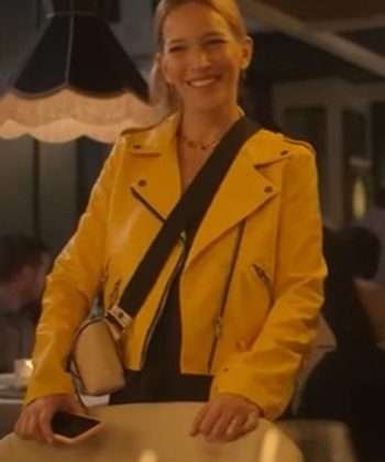 The Marriage App Luisana Lopilato Matrimillas Yellow Leather Jacket