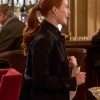 Hotel for the Holidays (2022) Madelaine Petsch Black Coat