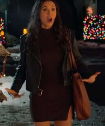 Natalie Bauer Love Hard Movie Black Jacket