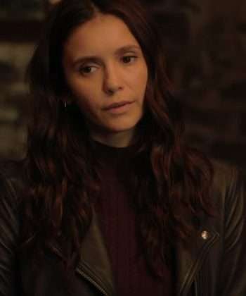 Natalie Bauer Christmas Love Hard (2021) Black Leather Jacket