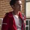 Paxton Hall Yoshid TV Series Never Have I Ever a Red Hoodie