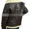 R.A.F B3 Shearling Sheepskin Flying Brown Bomber Leather Jacket