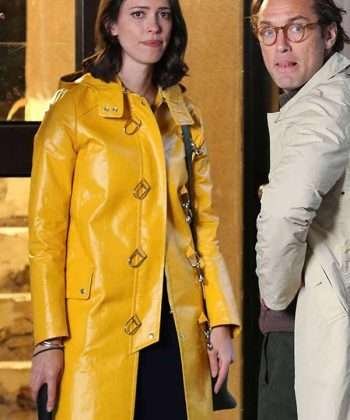 Connie Davidoff Yellow Leather Coat