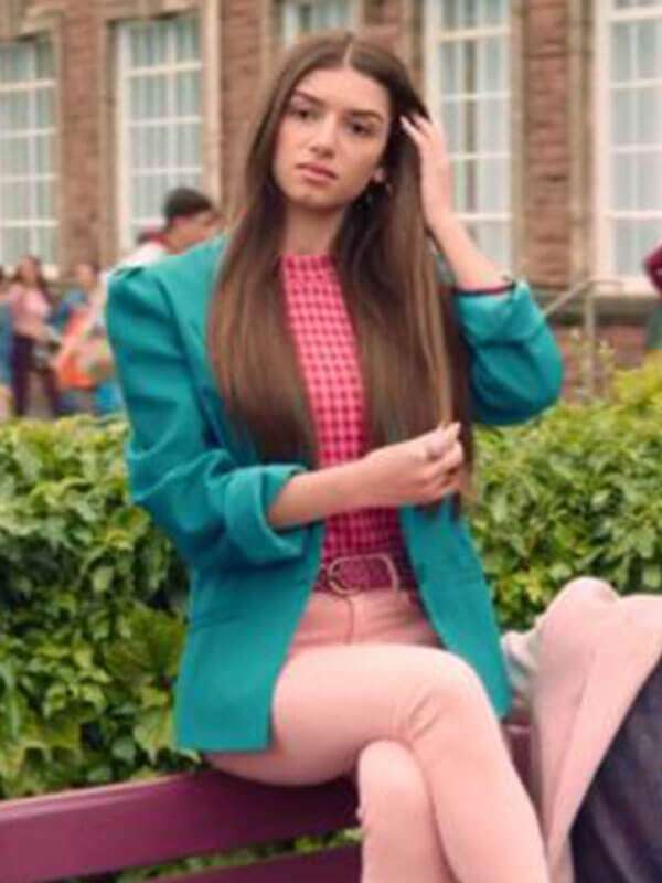 Ruby Matthews TV Series Sex Education Green Coat Sex Education Season 2 Mimi Keene Green Coat
