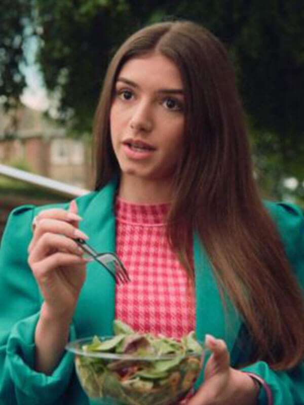 Sex Education Season 2 Mimi Keene Green Coat Mimi Keene Sex Education Season 2 Green Wool Coat