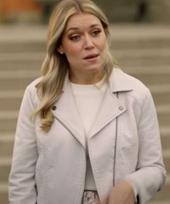 Styled with Love Movie Rosie Pink Off White Cotton Jacket