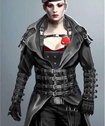 Video Game Syndicate Emma Thalos Black Leather Coat