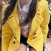 Emily in Paris Lily Collins Yellow Coat