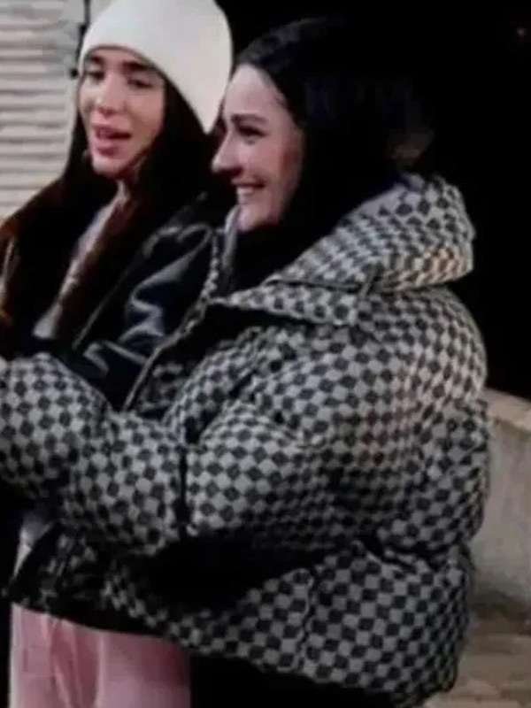 Victoria Zito Real Girlfriends in Paris Season 01 Self Grey Black Puffer Jacket