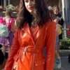 Elsa Bloodstone Werewolf by Night Movie Orange Leather Jacket