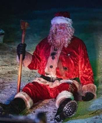 Christmas Bloody Christmas Movie (2022) Santa Shearling Jacket