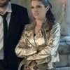 Beca Pitch Perfect 3 Movie Anna Kendrick Silver Leather Jacket