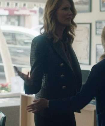 Laura Dern TV Series Big Little Lies Crocodile Print Blazer Coat