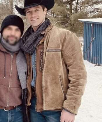 Luke Murphy Cupid's Christmas Joe Kurak Brown Leather Jacket