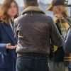 Don't Leave Me (2022) Daniele Vianello Non mi lasciare Brown Shearling Leather Jacket