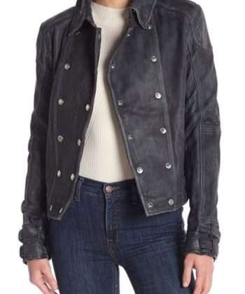 TV Series Arrow Dinah Drake Studded Black Leather Jacket